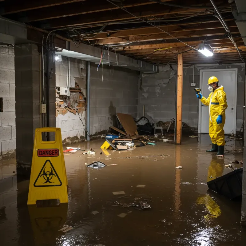 Flooded Basement Electrical Hazard in Alloway, NJ Property