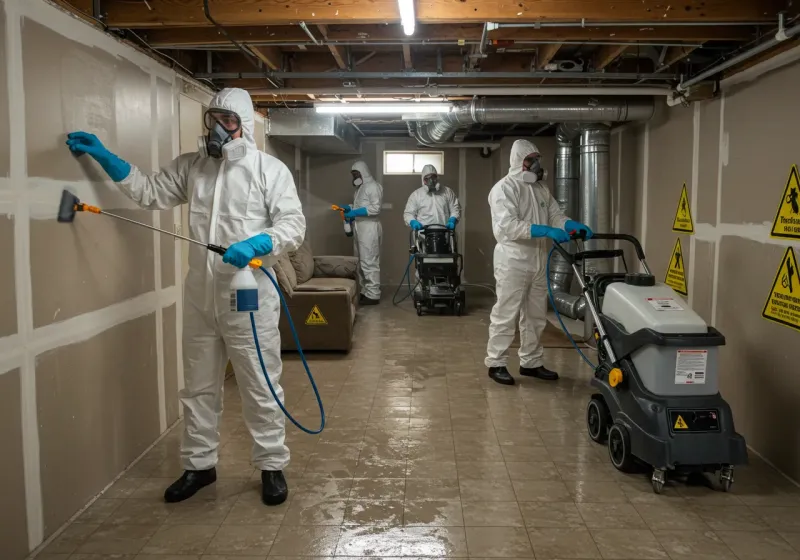 Basement Moisture Removal and Structural Drying process in Alloway, NJ